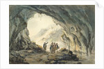 Travellers by a Cave by Julius Caesar Ibbetson
