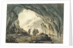 Travellers by a Cave by Julius Caesar Ibbetson