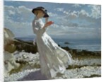 Grace reading at Howth Bay by William Orpen
