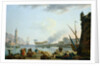 The Launch of the Warship at the mouth of a Port, 1781 by Claude Joseph Vernet