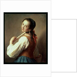 Young Girl wearing a pearl earring by Pietro Antonio Rotari