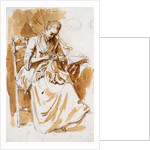 The Embroiderer by Etienne de Lavallee-Poussin