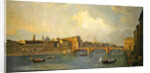 View of the Arno with Ponte Santa Trinita by Thomas Patch