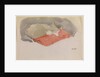 Cat Sleeping on a Red Cushion by Gwen John