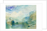 The Lauerzersee with Schwyz and the Mythen by Joseph Mallord William Turner
