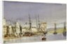 Marseilles, Shipping at Anchor and a Merchant Ship Becalmed, 1836 by William Callow