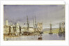 Marseilles, Shipping at Anchor and a Merchant Ship Becalmed, 1836 by William Callow