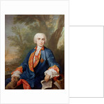 Portrait of Carlo Broschi, called 'Il Farinelli', Italian castrato singer by Jacopo Amigoni