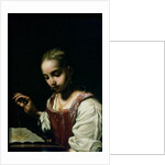 A Girl Sewing by Antonio Amorosi