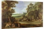Arcadian landscape with satyrs and nymphs by Paul Brill