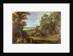 Arcadian landscape with satyrs and nymphs by Paul Brill