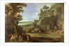 Arcadian landscape with satyrs and nymphs by Paul Brill