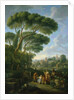 Figures in a Roman landscape by Jan Frans van (1662-1749) Bloemen