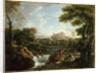Arcadian landscape with shepherds by Jan Frans van Bloemen