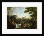Arcadian landscape with shepherds by Jan Frans van Bloemen