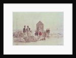 People on the beach at Deauville, 1867 by Eugene Louis Boudin
