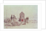 People on the beach at Deauville, 1867 by Eugene Louis Boudin