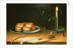 Still Life with Tarts by Sebastian Stoskopff