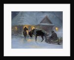 Winter Evening In Front of a Country House, 1921 by Jozef Ryszkiewicz