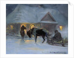 Winter Evening In Front of a Country House, 1921 by Jozef Ryszkiewicz