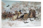 Olenka and Kmicic in a Sleigh, 1885 by Juliusz Fortunat Kossak