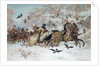 Olenka and Kmicic in a Sleigh, 1885 by Juliusz Fortunat Kossak