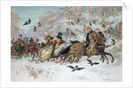 Olenka and Kmicic in a Sleigh, 1885 by Juliusz Fortunat Kossak