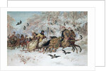 Olenka and Kmicic in a Sleigh, 1885 by Juliusz Fortunat Kossak