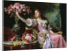 Lady with Flowers by Ladislaw von Czachorski