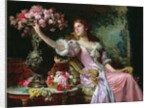 Lady with Flowers by Ladislaw von Czachorski