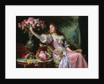 Lady with Flowers by Ladislaw von Czachorski
