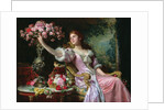 Lady with Flowers by Ladislaw von Czachorski
