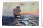 Sailing Ship at Sea, c.1910 by Alfred Serenius Jensen