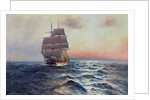 Sailing Ship at Sea, c.1910 by Alfred Serenius Jensen