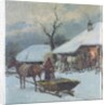 Sleighs in Front of a House, 1930 by Adam Setkowicz