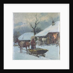 Sleighs in Front of a House, 1930 by Adam Setkowicz