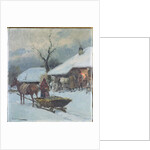 Sleighs in Front of a House, 1930 by Adam Setkowicz