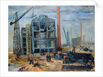 At the Building, 1951 by Franciszek Zmurko