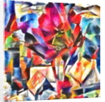 The red tree in the middle of town, 2017 by Alex Caminker