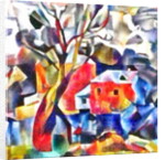 The houses behind the tree, 2017 by Alex Caminker