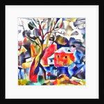 The houses behind the tree, 2017 by Alex Caminker