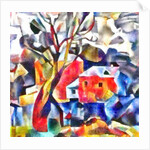 The houses behind the tree, 2017 by Alex Caminker