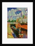 canal boat at trent lock - de chirico by Mark Gordon