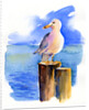 Seagull on dock, 2014, by John Keeling