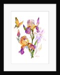 Iris with yellow butterfly, 2016 by John Keeling