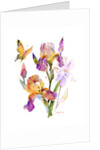 Iris with yellow butterfly, 2016 by John Keeling