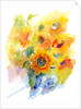 Sunflowers in vase, 2016 by John Keeling