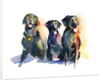 Three Black Labs, 2015 by John Keeling