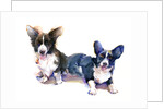 Two Corgis, 2015 by John Keeling