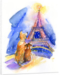 Dogs with Eiffel Tower, 2016 by John Keeling
